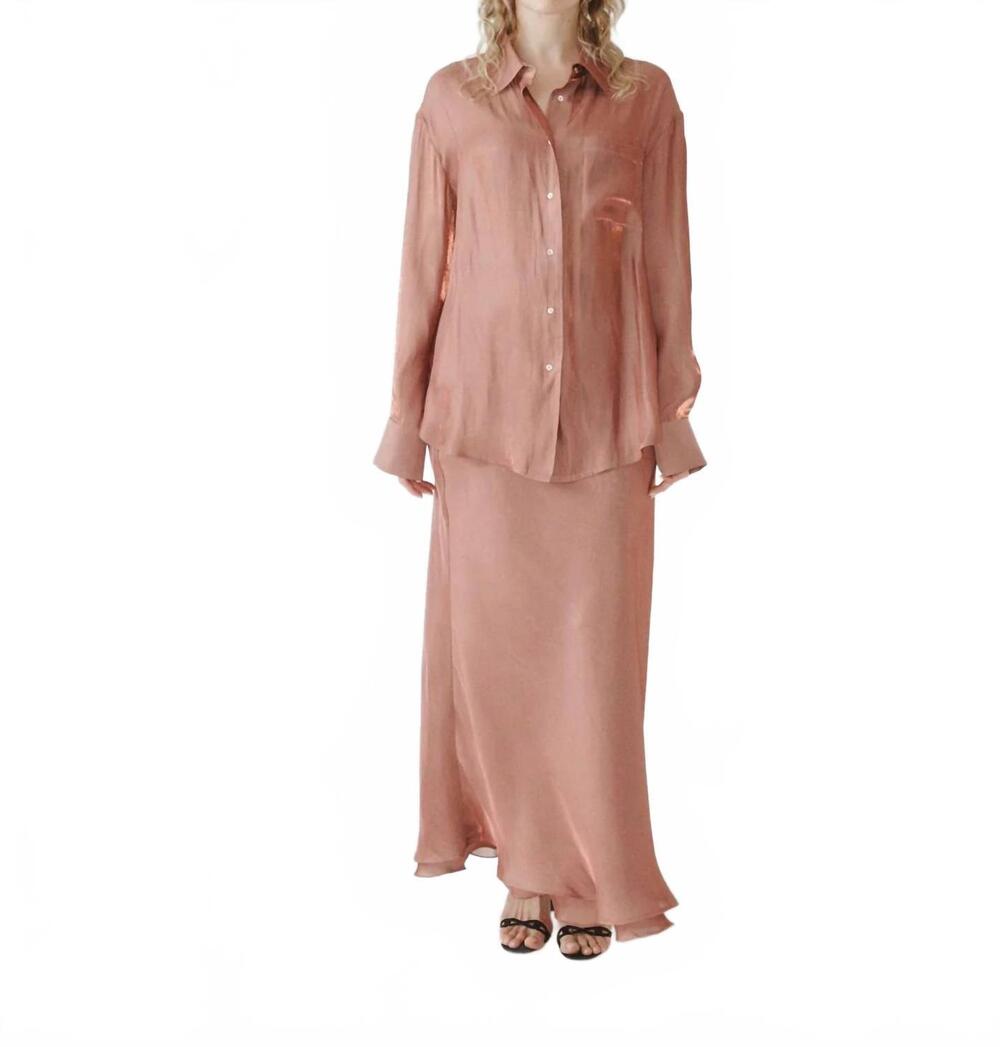 NEW T.W.I.N. THAT’S WHAT I NEED organza maxi skirt in rust